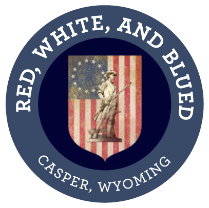 Red, White, and Blued logo